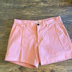 Good Threads Salmon Color 5 inch inseam flat front shorts